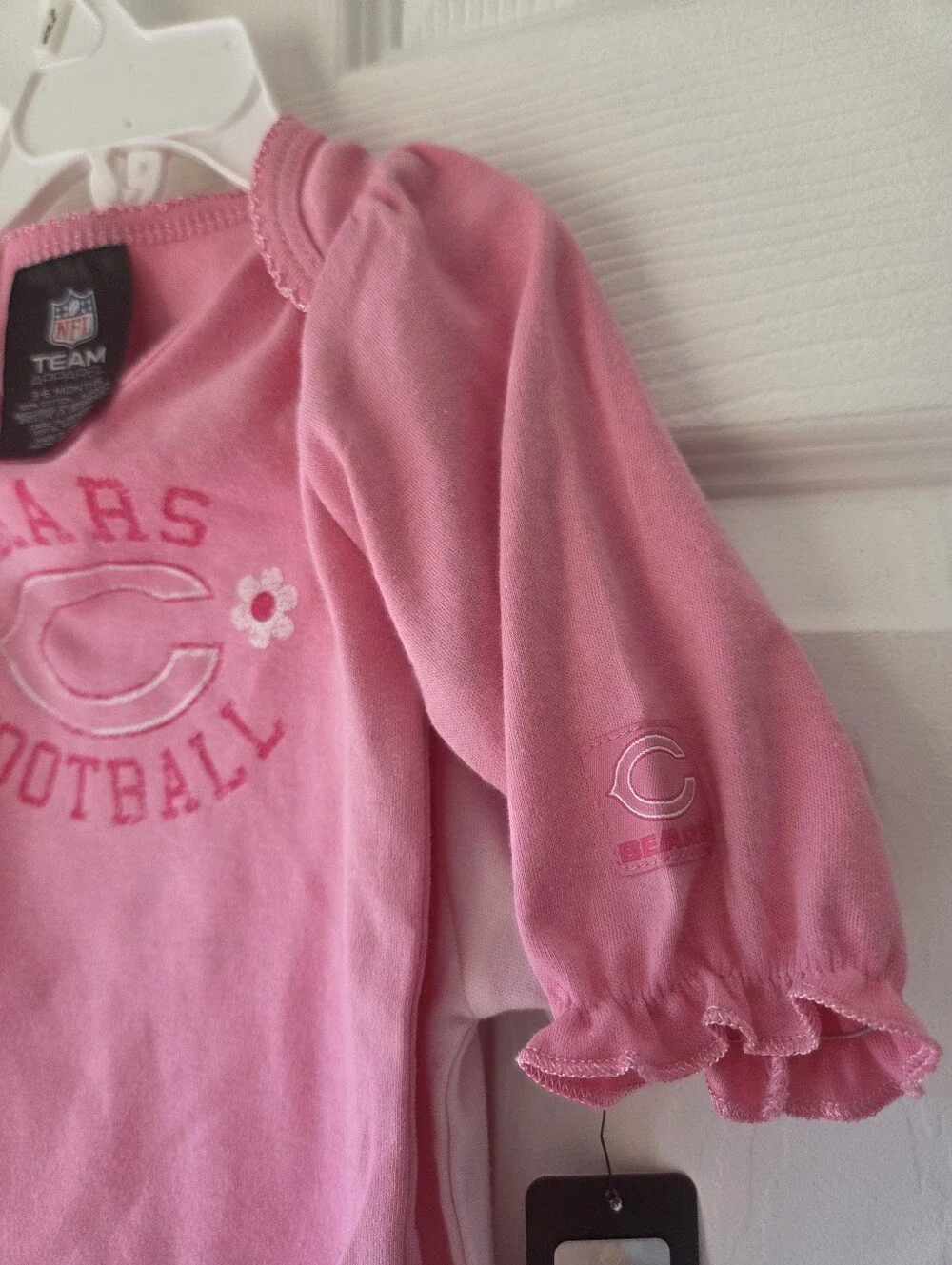 Chicago Bears Baby Girl Bodysuits 3-6M 2pc Tshirt Fan Apparel NFL NWT Pink